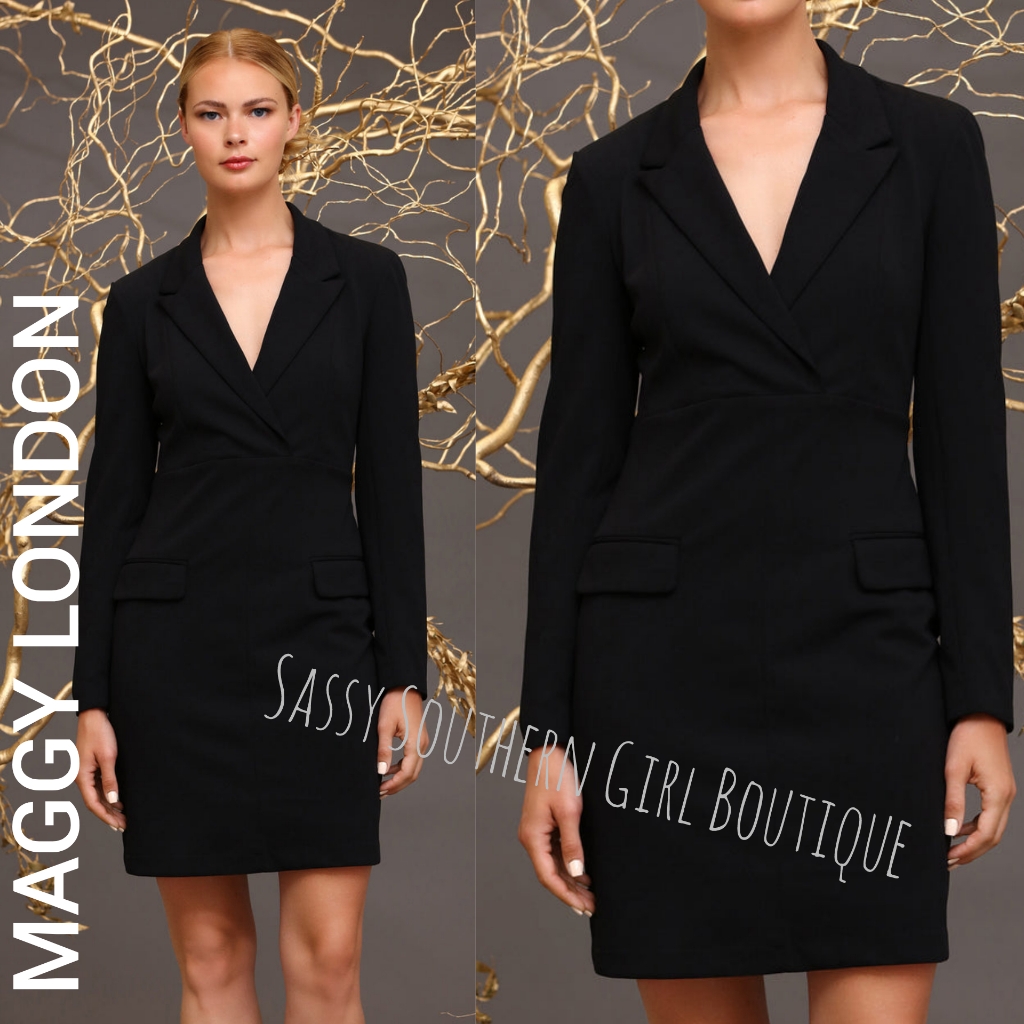 Maggy London Black Jacket Dress